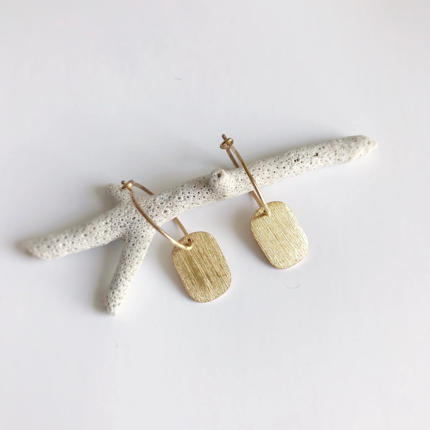 Label Hoop Earrings