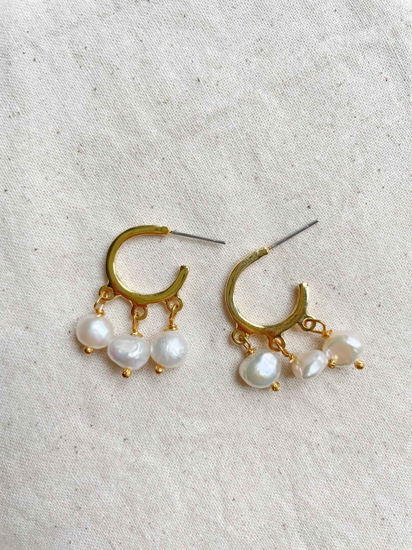 Tripple Pearl Earrings
