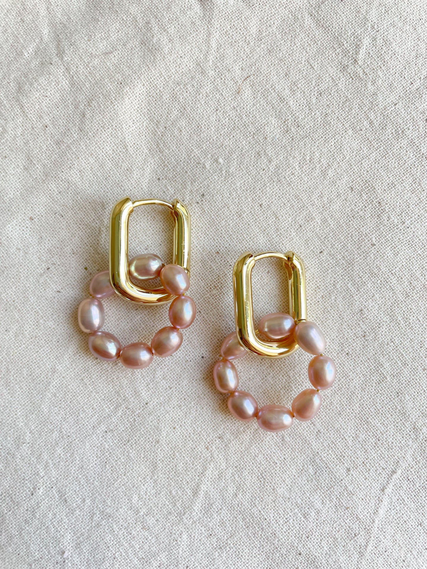 Soleil Round Pearl Earrings