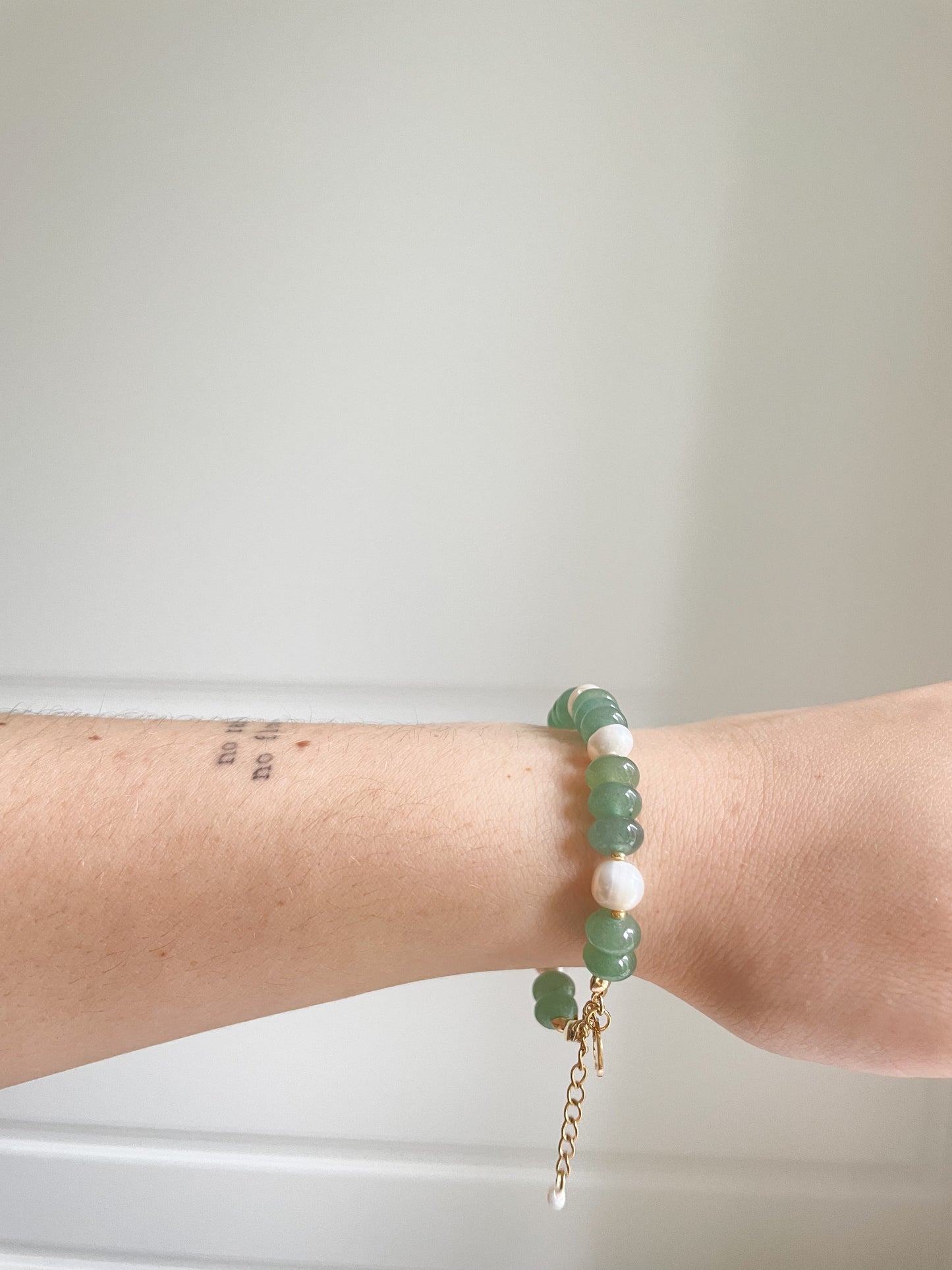 Ophelia Pearl Green Agate Bracelet