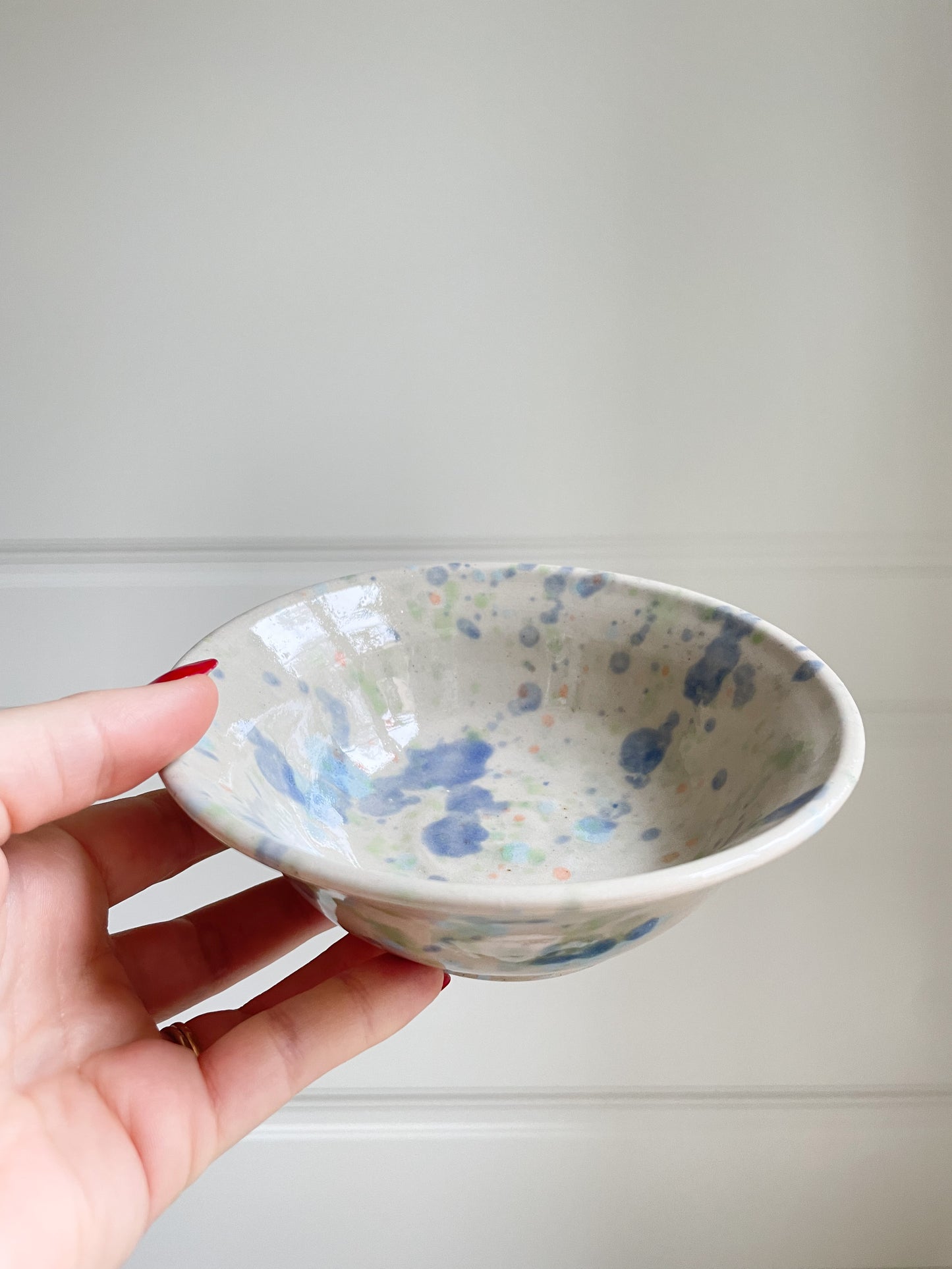 Bowl Blue Green Speckles