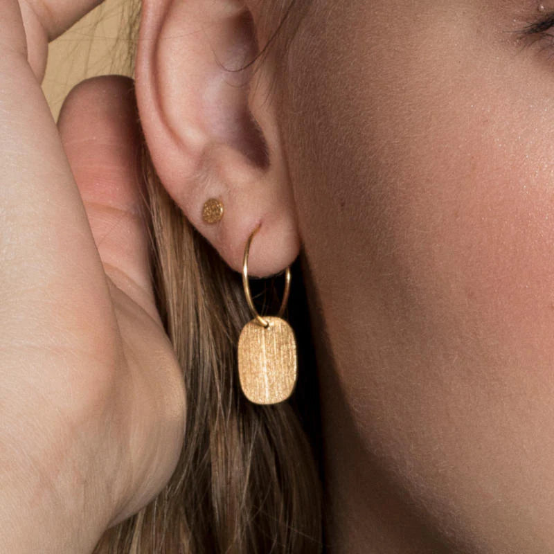 Label Hoop Earrings