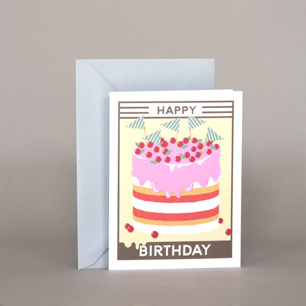 Happy Birthday Cake Greeting Card