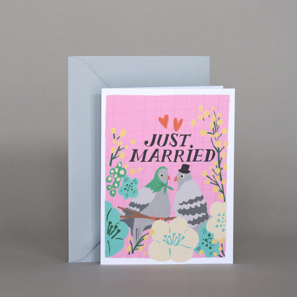 Just Married Greeting Card