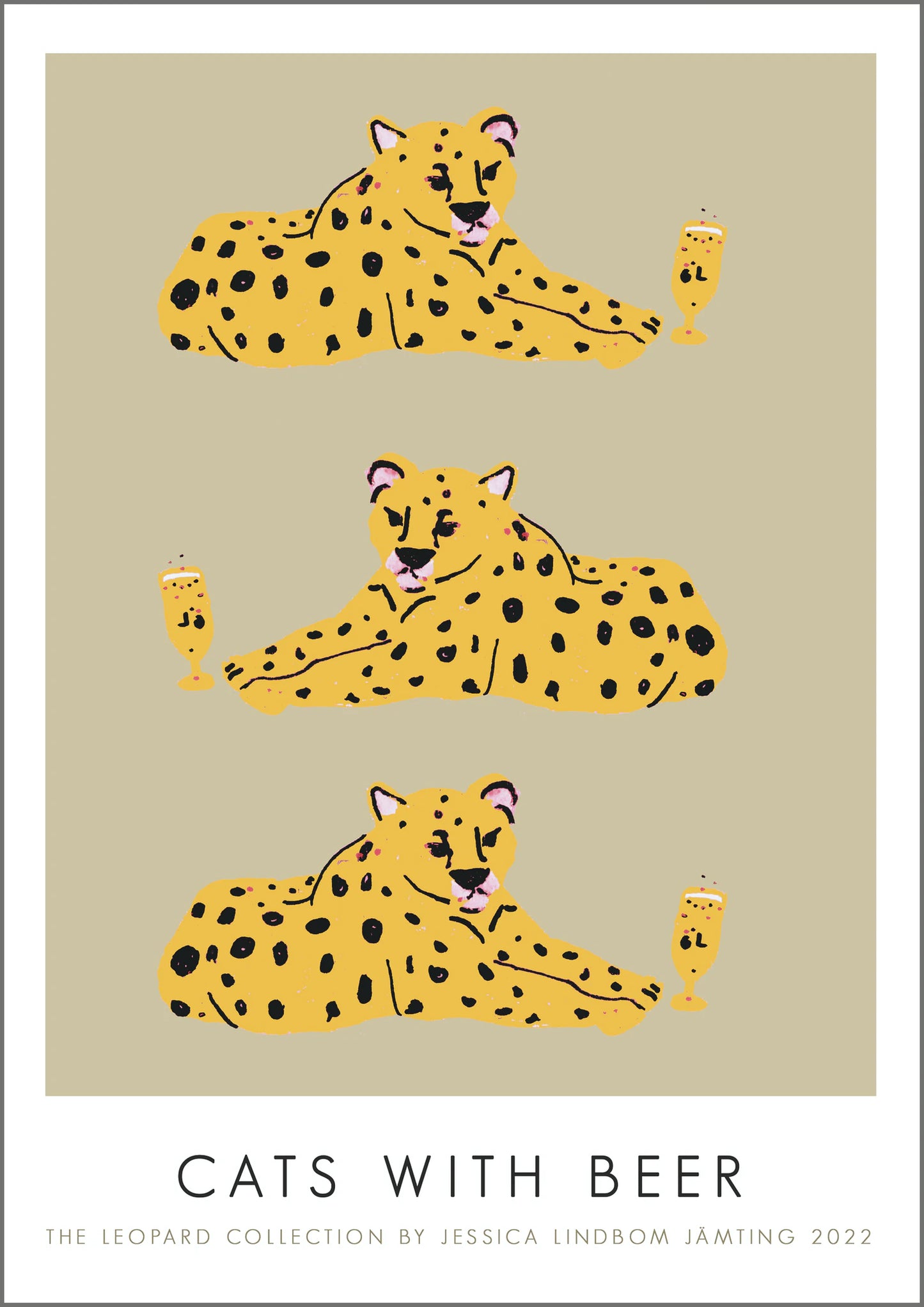 Cats with Beers Poster