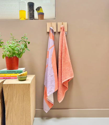 Kitchen towel set Peach Purple