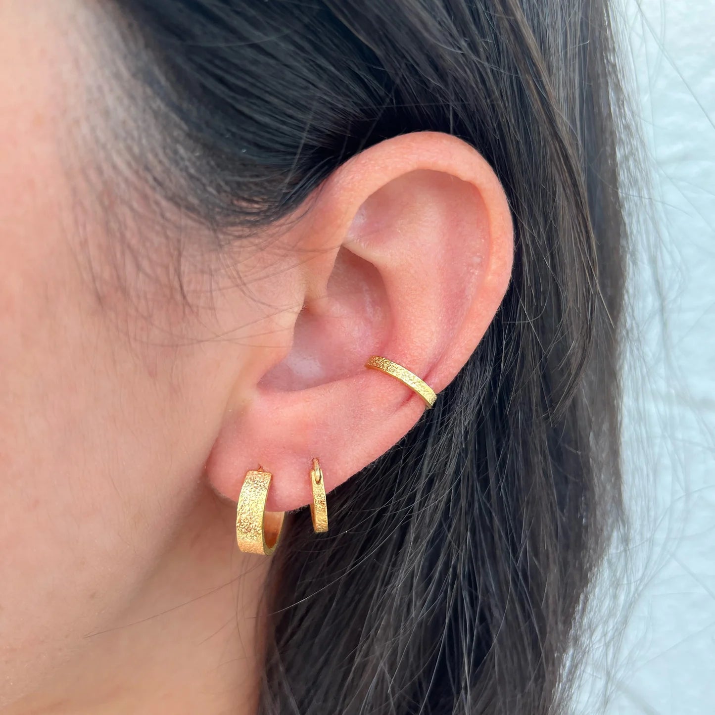 sterling silver 18kt gold-plated ear cuff