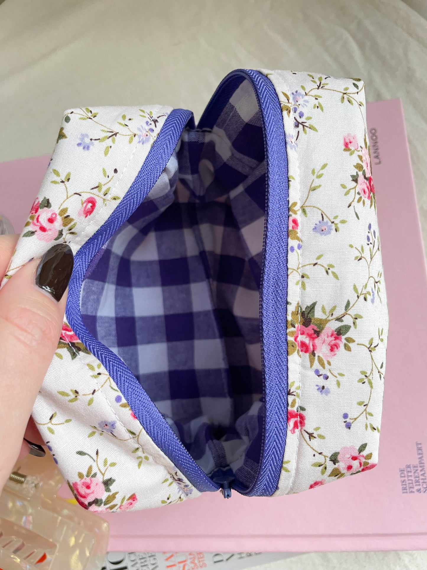 Flowers Pink Lilac Beauty Pouch Small