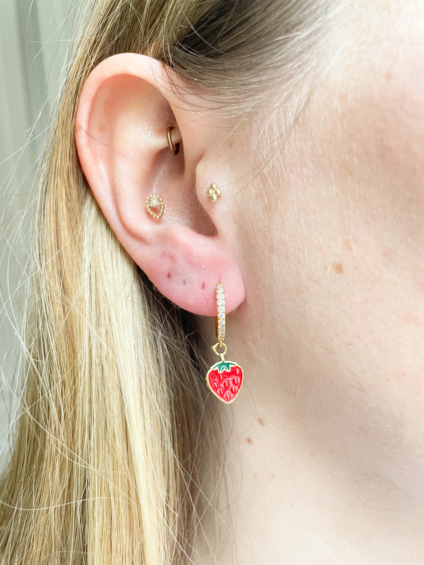 Strawberry Shimmer Earrings