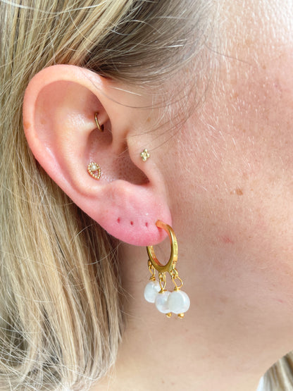 Tripple Pearl Earrings