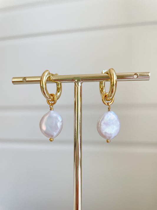 Olivia Coin Pearls Earrings