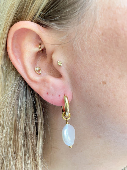 Olivia Coin Pearls Earrings
