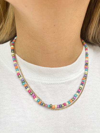 Ivy Multicolor Beads Necklace