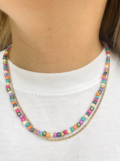 Ivy Multicolor Beads Necklace