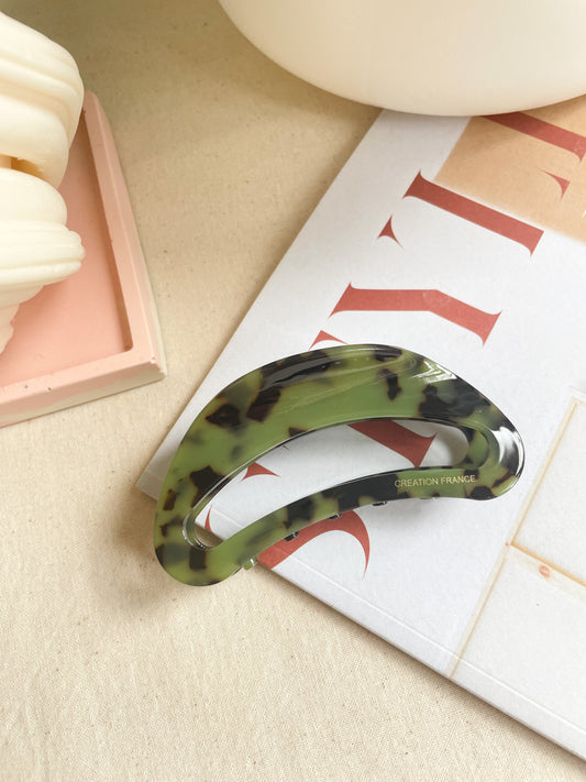 Jade Claw Clip Tortoise Green