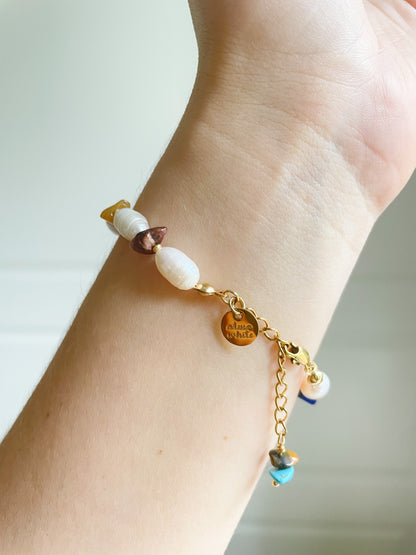 Charlotte Pearl Gemstone Bracelet