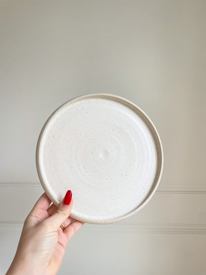 Medium Neutral Speckled Plate