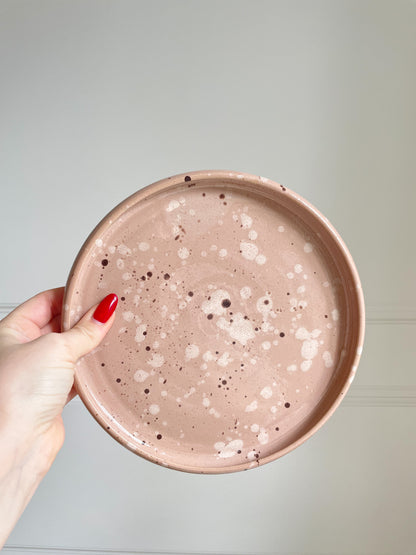 Medium Vintage Pink Speckled Plate