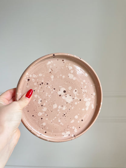 Medium Vintage Pink Speckled Plate
