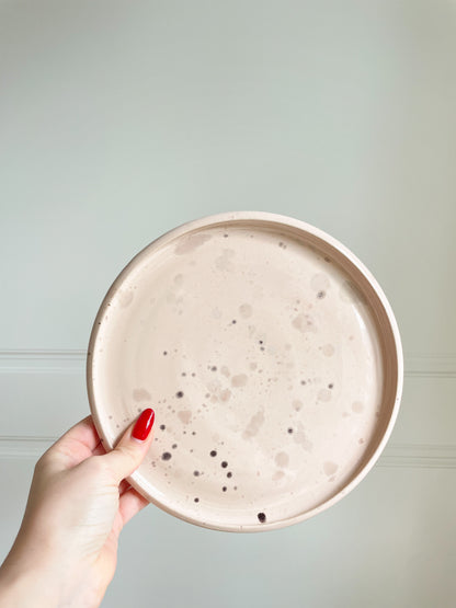 Medium Beige Pink Speckled Plate