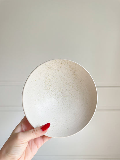 Neutral Speckled Large Bowl