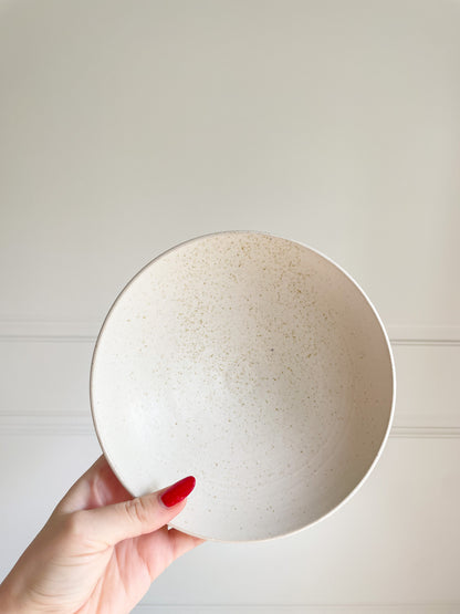 Neutral Speckled Large Bowl