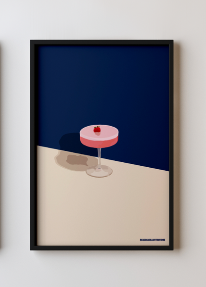 Blue Cocktail Poster