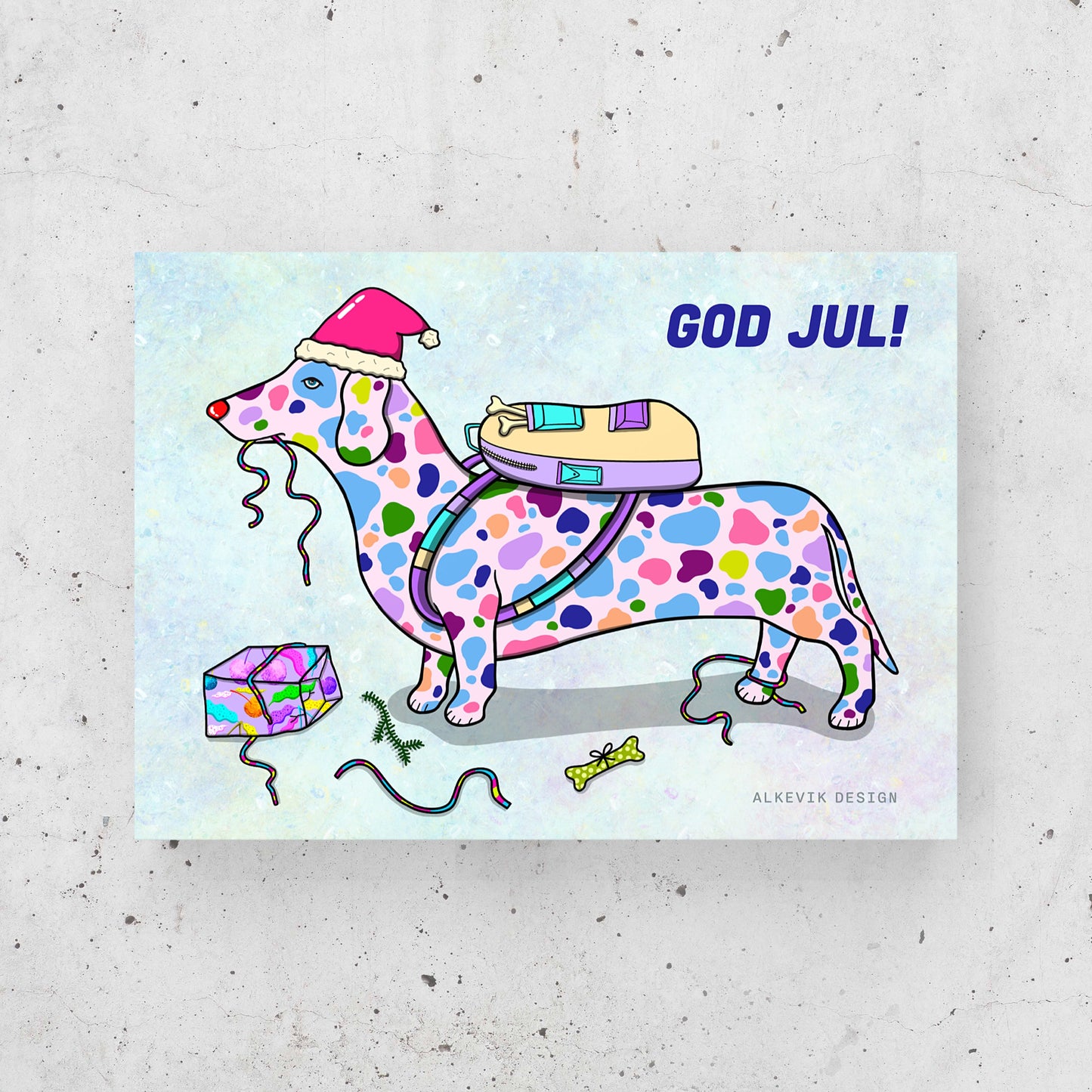 God Jul Greeting Card