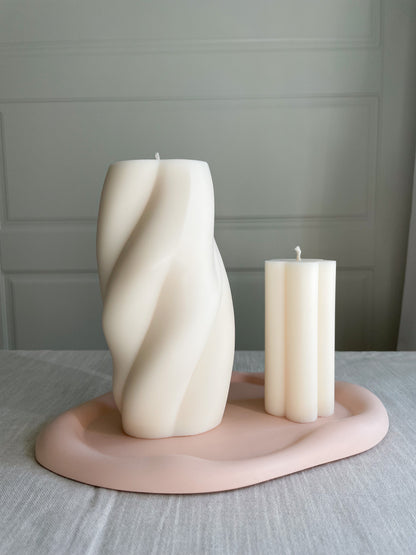 abstract candle tall rapeseedwax 